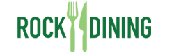Rock Dining, Rock, images of a fork and knife, Dining